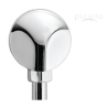 Conector, para, regadera, telefono, ABS, acabado, cromo