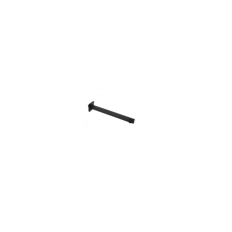 BRAZO, REGADERA, PARED, ACERO, INOXIDABLE, NEGRO, MATE