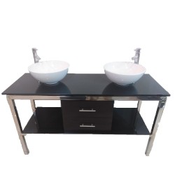 MUEBLE, DOBLE, BAÑO, DOS LAVABOS Y DOS GRIFOS.