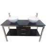 MUEBLE, DOBLE, BAÑO, DOS LAVABOS Y DOS GRIFOS.