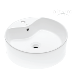 Lavabo de sobreponer con rebosadero